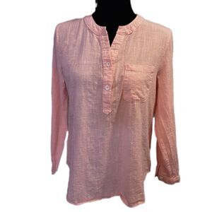 Gauzy Boho Cotton Top Soft Peach‎ size M